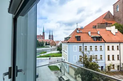 Widok na miasto Wrocław z tego apartamentu