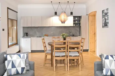Kuchnia lub aneks kuchenny w obiekcie Apartamenty Stara Apteka