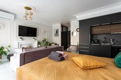 Kuchnia lub aneks kuchenny w obiekcie Golden Prince Apartment, so close to Rynek! Free parking included.