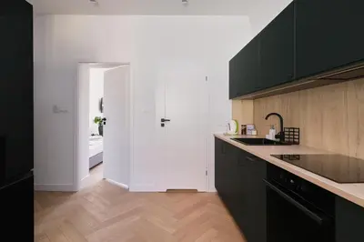 Kuchnia lub aneks kuchenny w obiekcie LeoApart Solny Square ApartHotel