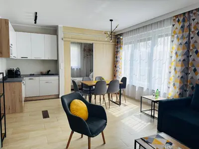 Kuchnia lub aneks kuchenny w obiekcie ApartamentyKudowa - Willa Pod Dębami z ogrodem i parkingiem,
