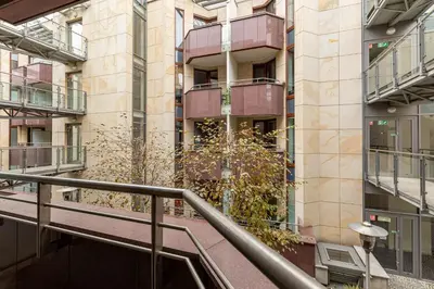 Balkon lub taras w obiekcie Apartament Just in Center