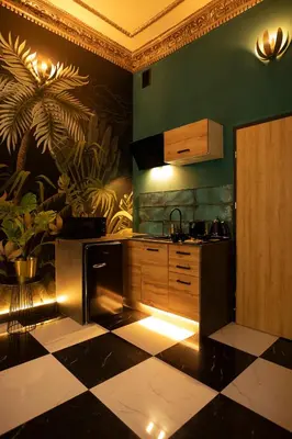 Kuchnia lub aneks kuchenny w obiekcie Jungle Apartments