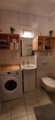 Łazienka w obiekcie Apartament Hortensjowy Zakątek