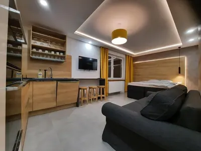 Kuchnia lub aneks kuchenny w obiekcie Apartamenty Lubin -Amaretto-