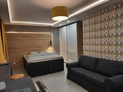 Część wypoczynkowa w obiekcie Apartamenty Lubin -Amaretto-