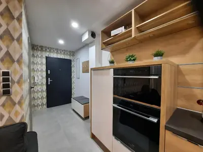 Kuchnia lub aneks kuchenny w obiekcie Apartamenty Lubin -Amaretto-