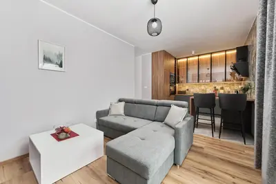 Część wypoczynkowa w obiekcie Browary Wrocławskie Modern Apartment by Noclegi Renters