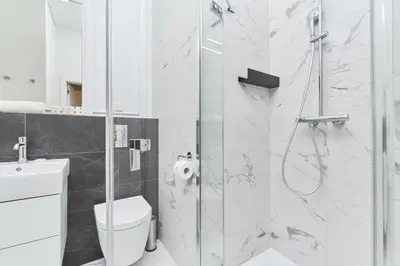 Łazienka w obiekcie Apartments Młyn Maria Wrocław by Noclegi Renters