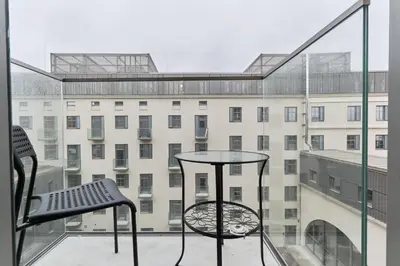 Balkon lub taras w obiekcie Apartments Młyn Maria Wrocław by Noclegi Renters