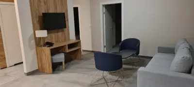 Telewizja i/lub zestaw kina domowego w obiekcie Aparthotel Apartamenty Czarna Góra 419