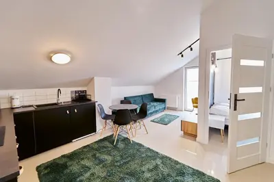 Kuchnia lub aneks kuchenny w obiekcie LAGUNA Apartament Polanica Residence 59 z klimatyzacją