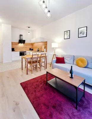 Kuchnia lub aneks kuchenny w obiekcie LAGUNA Apartament Polanica Residence 5