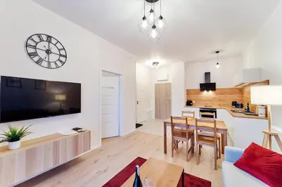 Kuchnia lub aneks kuchenny w obiekcie LAGUNA Apartament Polanica Residence 5