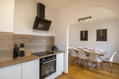 Kuchnia lub aneks kuchenny w obiekcie Apartamenty Przy Stoku Lądek Zdrój