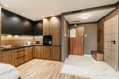 Kuchnia lub aneks kuchenny w obiekcie APARTAMENTY PARK CITY