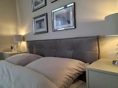 Łóżko lub łóżka w pokoju w obiekcie Beige MOOD City Apartment