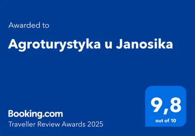 Certyfikat, podpis lub inny dokument wystawiony w obiekcie Agroturystyka u Janosika