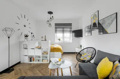 Telewizja i/lub zestaw kina domowego w obiekcie Słone Residence Apartamenty & Beer SPA