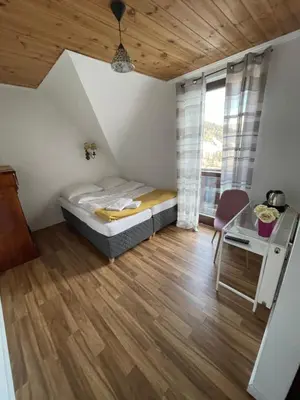 Łóżko lub łóżka w pokoju w obiekcie Agropajda
