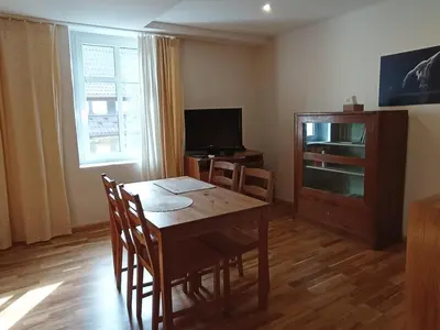 Telewizja i/lub zestaw kina domowego w obiekcie Apartament nad strumykiem Lądek-Zdrój