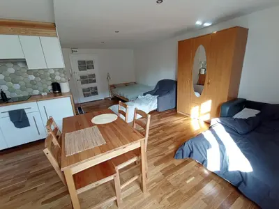 Kuchnia lub aneks kuchenny w obiekcie Apartament nad strumykiem Lądek-Zdrój