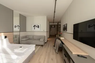 Telewizja i/lub zestaw kina domowego w obiekcie Sarnia Point Apartamenty Prestige