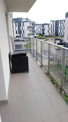 Balkon lub taras w obiekcie Apartament Kwiatowy klimatyzowany