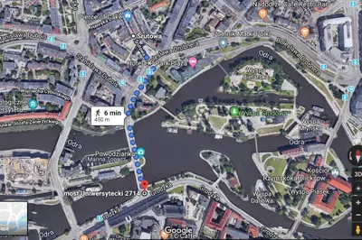 Widok na miasto Wrocław z tego apartamentu
