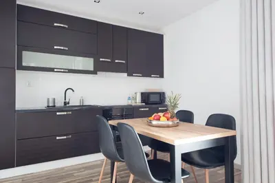 Kuchnia lub aneks kuchenny w obiekcie Apartament 23 Park City