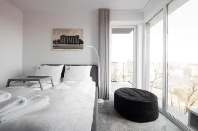 Łóżko lub łóżka w pokoju w obiekcie Apartament 23 Park City