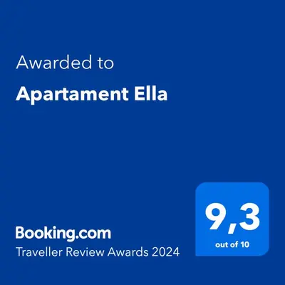 Certyfikat, podpis lub inny dokument wystawiony w obiekcie Apartament Ella