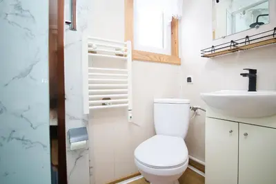 Łazienka w obiekcie Przycup w Karkonoszach Apartamenty Słoneczna dolina 7B - domek na wyłączność w Karkonoszach