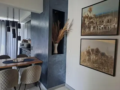 Część wypoczynkowa w obiekcie Apartament Blue Sky