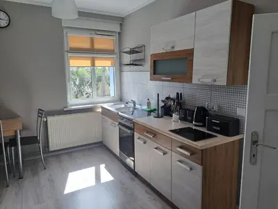 Kuchnia lub aneks kuchenny w obiekcie Mieszkania turystyczno - pracownicze