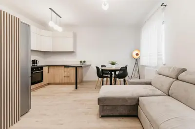 Kuchnia lub aneks kuchenny w obiekcie Nocosfera Apartament Wrocławski