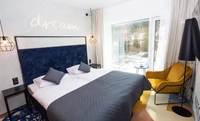 Łóżko lub łóżka w pokoju w obiekcie Biała Perła 624- Czarna Góra Resort