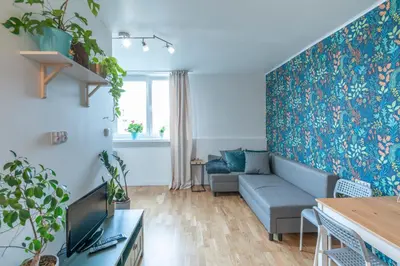 Część wypoczynkowa w obiekcie Green studio in the city center of Wroclaw