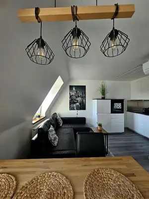 Kuchnia lub aneks kuchenny w obiekcie Apartament Pod Radiostacją -Gliwice Tarnogórska, parking free, klimatyzacja