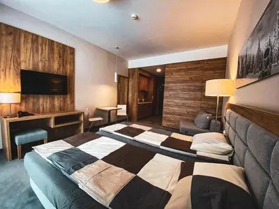 Łóżko lub łóżka w pokoju w obiekcie Apartament Czarna Góra nr 202