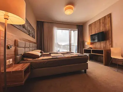 Łóżko lub łóżka w pokoju w obiekcie Apartament Czarna Góra nr 202