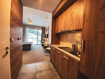 Kuchnia lub aneks kuchenny w obiekcie Apartament Czarna Góra nr 202