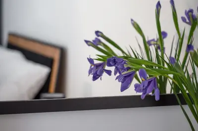 Łóżko lub łóżka w pokoju w obiekcie Apartament Księżycowy - Młyn Maria - Art Apartments