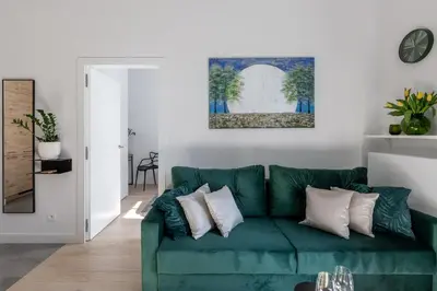 Część wypoczynkowa w obiekcie Apartament Księżycowy - Młyn Maria - Art Apartments