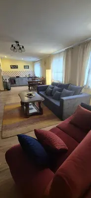Część wypoczynkowa w obiekcie Apartament Alcatraz 90m z kominkiem Kamienna Góra