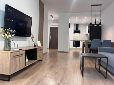 Kuchnia lub aneks kuchenny w obiekcie Złote Apartamenty 36