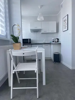 Kuchnia lub aneks kuchenny w obiekcie APARTAMENT OŚ. JASNE 9C