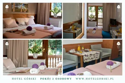 Łóżko lub łóżka w pokoju w obiekcie Hotel Górski Czarna Góra