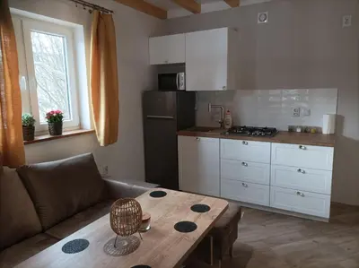 Kuchnia lub aneks kuchenny w obiekcie Noclegi Różanka