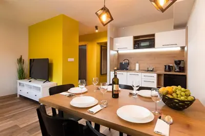 Kuchnia lub aneks kuchenny w obiekcie Róża Sudetów Apartamenty